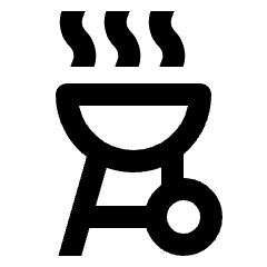 Outdoor Grill Icon from Outlined Line - Streamline Material Set