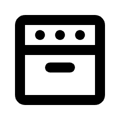 Oven Gen Icon from Rounded Line - Streamline Material Set