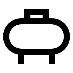 Propane Icon from Sharp Line - Streamline Material Set