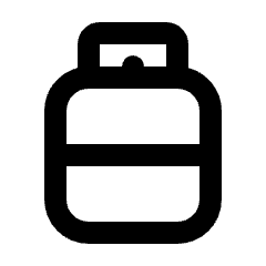 Propane Tank Icon from Rounded Line - Streamline Material Set