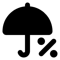 Rain Chance Fill Icon from Rounded Fill - Streamline Material Set