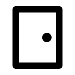 Sensor Door Icon from Outlined Line - Streamline Material Set