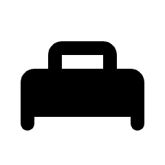 Single Bed Fill Icon from Rounded Fill - Streamline Material Set