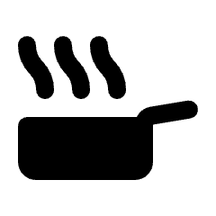 Skillet Fill Icon from Rounded Fill - Streamline Material Set