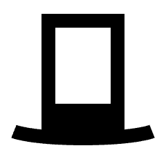 Tall Top Hat Icon from Sharp Line - Material Pro Set