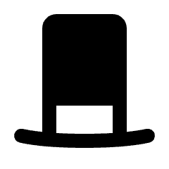 Tall Top Hat Fill Icon from Rounded Fill - Streamline Material Set