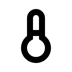 Thermometer Icon from Outlined Line - Material Pro Set