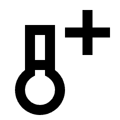 Thermometer Gain Icon from Sharp Line - Streamline Material Set