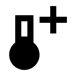 Thermometer Gain Fill Icon from Sharp Fill - Streamline Material Set