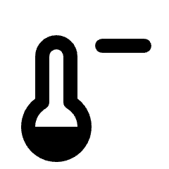 Thermometer Minus Icon from Rounded Line - Streamline Material Set