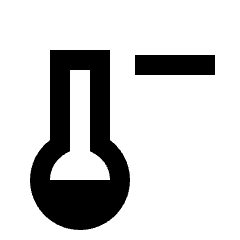 Thermometer Minus Icon from Sharp Line - Streamline Material Set