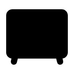 Tv Gen Fill Icon from Rounded Fill - Streamline Material Set