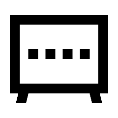 Tv With Assistant Icon from Sharp Line - Material Pro Set