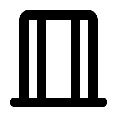 Vertical Shades Icon from Rounded Line - Material Pro Set