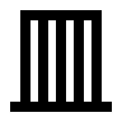 Vertical Shades Closed Icon from Sharp Line - Streamline Material Set