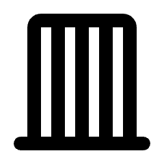 Vertical Shades Closed Fill Icon from Rounded Fill - Streamline Material Set