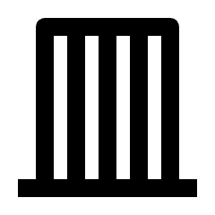 Vertical Shades Closed Fill Icon from Outlined Fill - Streamline Material Set
