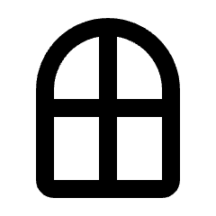 Window Icon from Rounded Line - Streamline Material Set