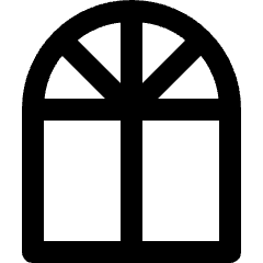 Real Estate Arc Window Icon from Nova Line Icons Set