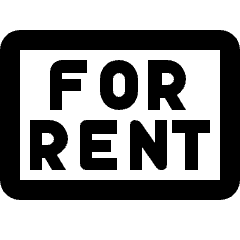 Real Estate Banner For Rent Icon from Nova Line Set