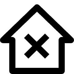 Real Estate Cross Remove Icon from Nova Line Set