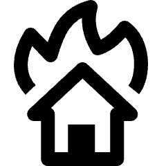 Real Estate Flame Durability Icon from Nova Line Icons Set