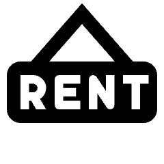 Real Estate Hanging Sign For Rent Icon from Nova Solid Set