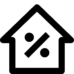 Real Estate Percentage Icon from Nova Line Set