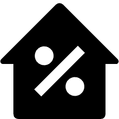 Real Estate Percentage Icon from Nova Solid Set