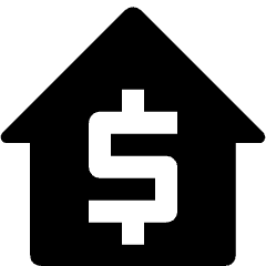 Real Estate Price Money Dollar Sign Icon from Nova Solid Set