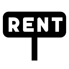 Real Estate Sign For Rent Icon from Nova Solid Set