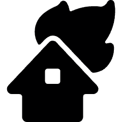 House Fire 1 Icon from Ultimate Bold Set