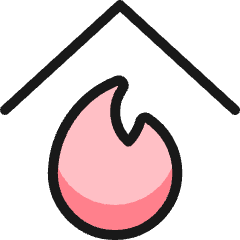 House Fire Icon from Ultimate Colors Set