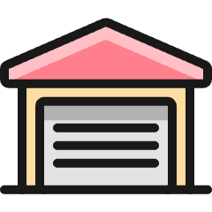 House Garage Icon from Ultimate Colors Set