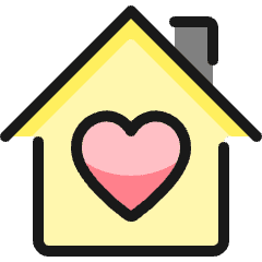 House Heart Icon from Ultimate Colors Set