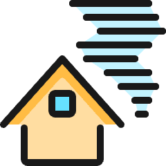 House Hurricane Icon from Ultimate Colors Set