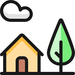 House Nature Icon from Ultimate Colors Set
