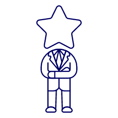 Manager Star 1 Illustration from UX Line Set