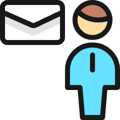 Human Resources Businessman Mail Icon from Ultimate Colors Set
