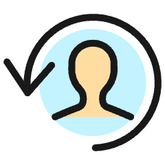 Human Resources Employee Previous 1 Icon from Ultimate Colors Set