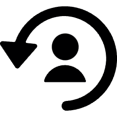 Human Resources Employee Previous Icon from Ultimate Bold Set