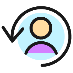 Human Resources Employee Previous Icon from Ultimate Colors Set
