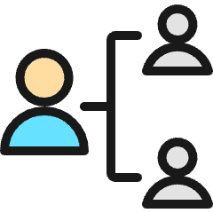 Human Resources Hierarchy 1 Icon from Ultimate Colors Set