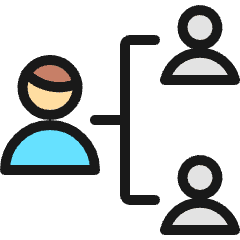 Human Resources Hierarchy Man Icon from Ultimate Colors Set