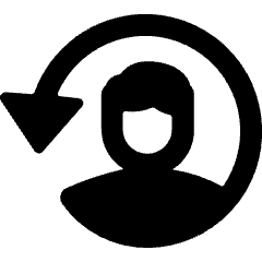 Human Resources Man Previous 1 Icon from Ultimate Bold Set