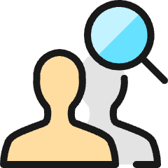 Human Resources Search Employees Icon from Ultimate Colors Set