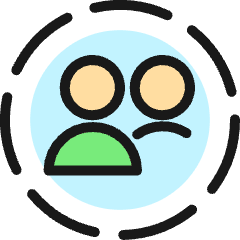 Human Resources Search Team Icon from Ultimate Colors Set