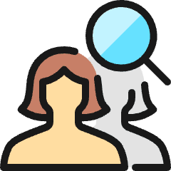 Human Resources Search Women Icon from Ultimate Colors Set