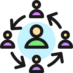 Human Resources Workflow Icon from Ultimate Colors Set
