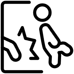 Worker Lay Off Fired User Door Kick Icon from Ultimate Light Set